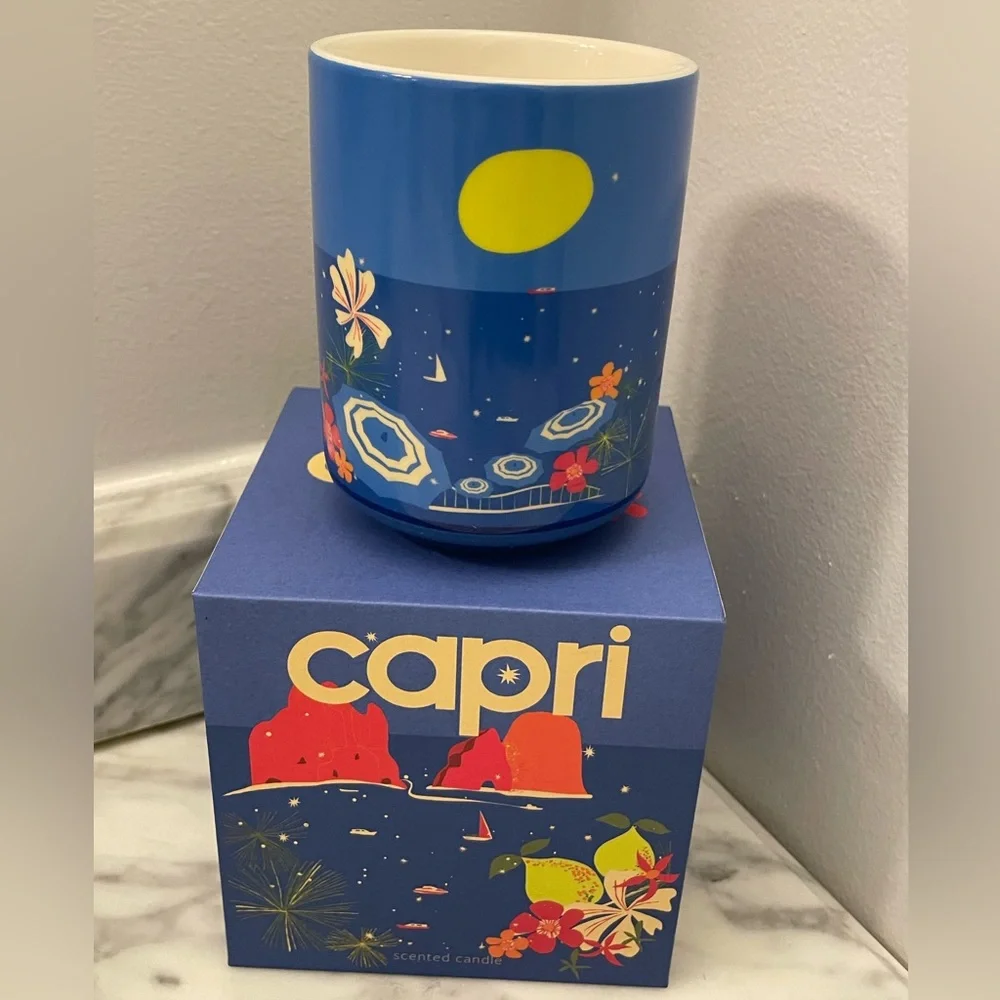 ❤️ ANTHROPOLOGIE Daniella Manini Capri Floral Lemon Blossom Boxed CANDLE NEW